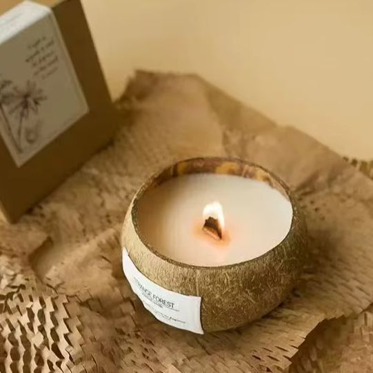 Candle Making Oils - 天然ココナッツシェル香りのキャンドル、アロマセラピー植物エッセンシャルオイルキャンドル、インスタイルホームアンビエントデコレーションオーナメント