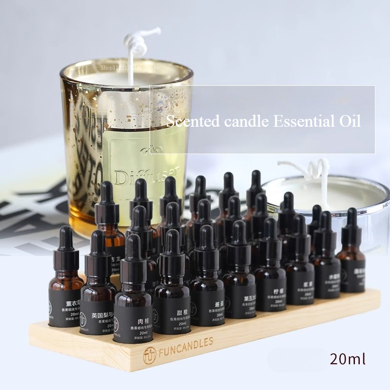 Candle Making Material - 20 ミリリットル天然植物香りキャンドルエッセンシャルオイル DIY 手作り石膏ワックスカードとディフューザー香/キャンドルを作るための材料