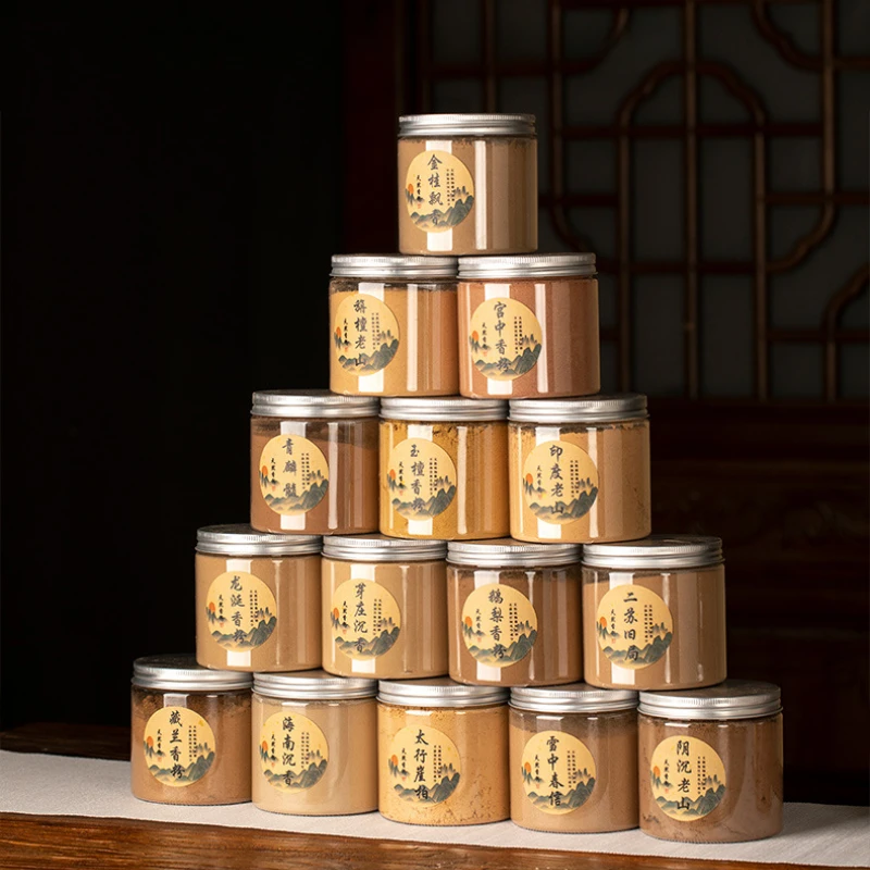 Candle Making Homewood - 120g 天然純木粉 防火沈香白檀香粉 家庭 オフィス 室内用アロマ＆香作り用