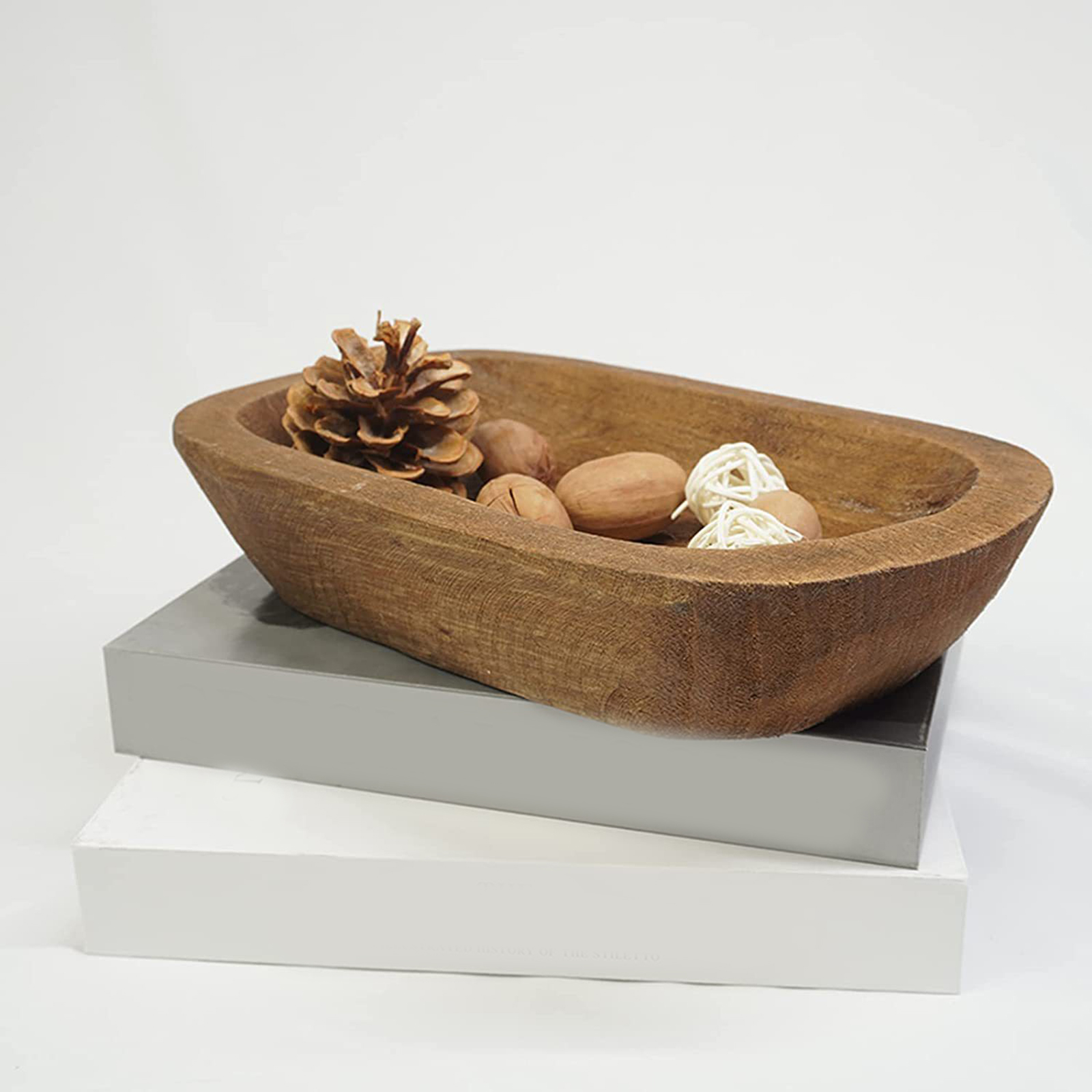 1個の無垢材の生地入れキャンドルトレイ、素朴な装飾彫刻のパン - Candle Making Homewood のレビューと価格