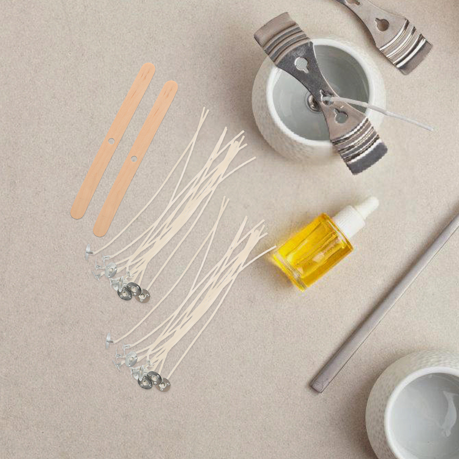 1セットの製作キットには、芯セット、ワックス溶解ツール、木製 - Candle Making Homewood のレビューと価格