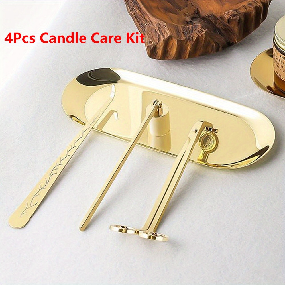 4 ピース/セット高級キャンドルケアキットステンレス鋼芯トリ - Candle Making Accessories のレビューと価格