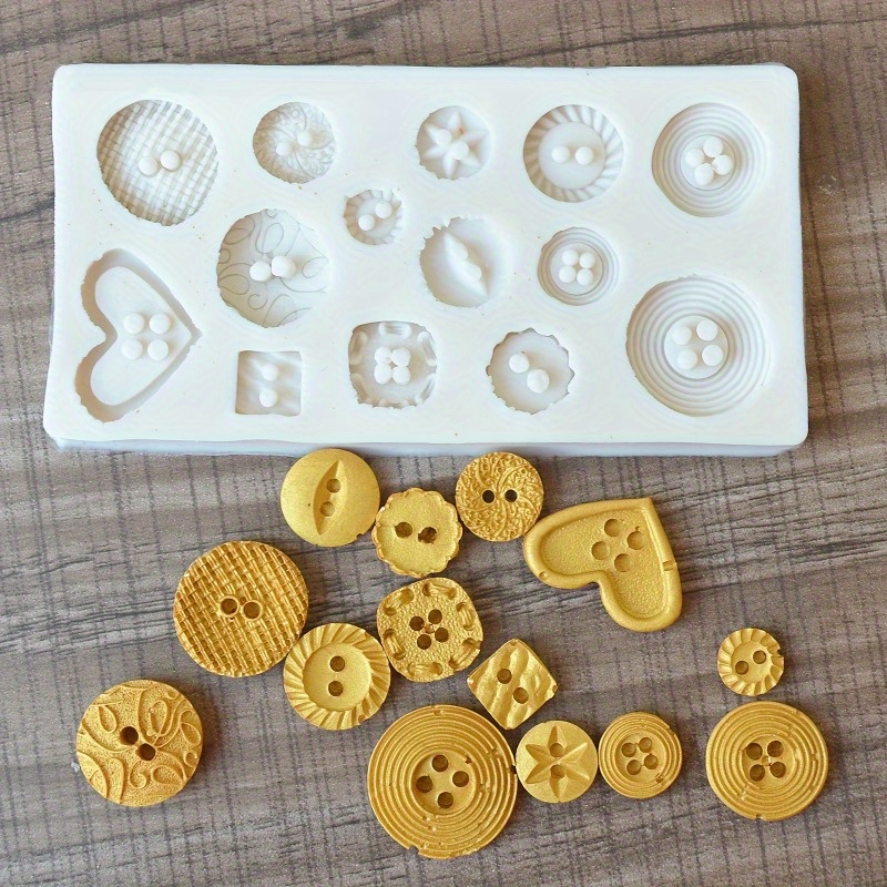 ボタン型シリコンモールド シリコンモールド 石鹸やキャンドル - Candle Making Accessories のレビューと価格