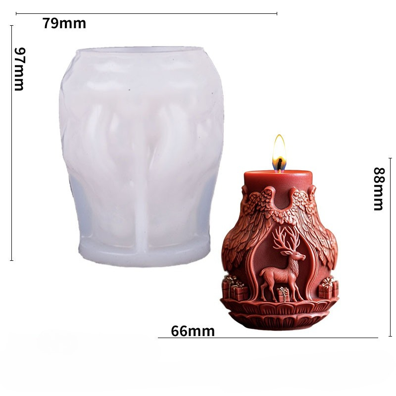 サンタクロースとエルクのキャンドル製造用型、キャンドル製作、 - Candle Making Accessories のレビューと価格