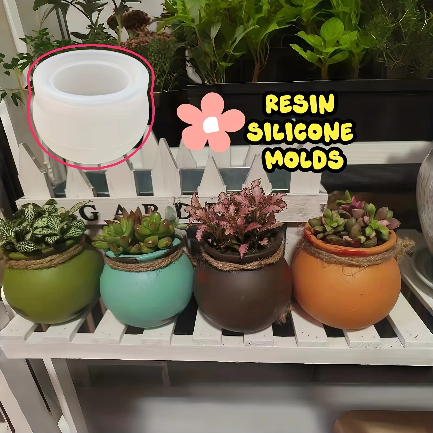 シリコンフラワーポット型、樹脂型、エポキシ型、香り付きキャン - Candle Making Items のレビューと価格