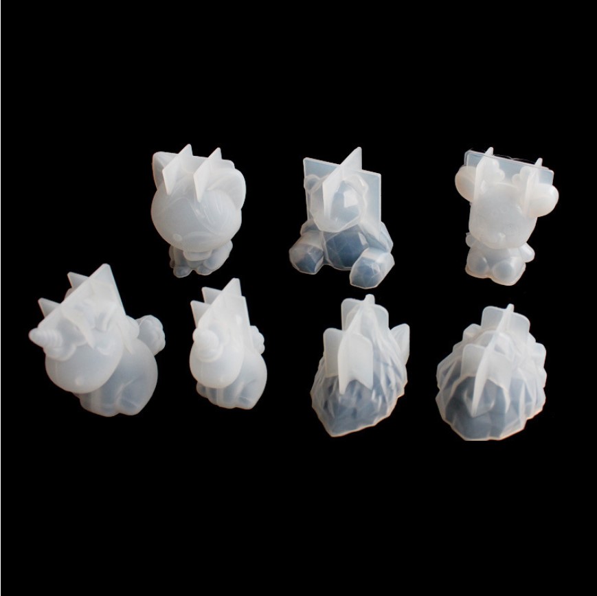 透明ユニコーンシリコーンエポキシ樹脂金型ジオメトリクマウサギ - Candle Making Accessories のレビューと価格