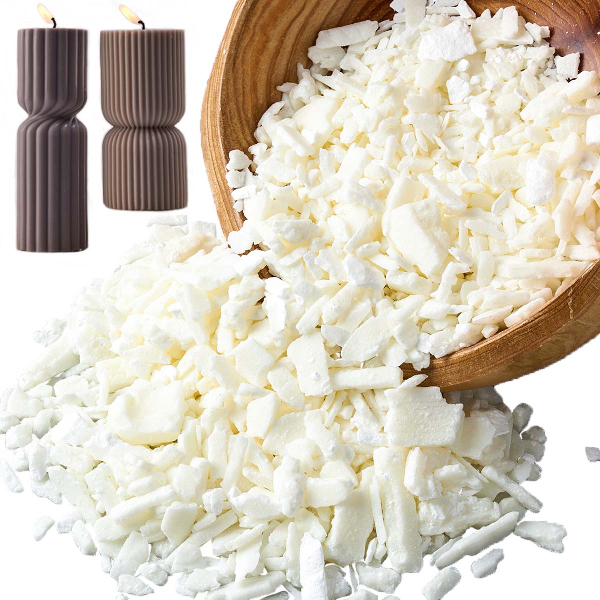 1 ポンドピュアホワイト大豆ワックス DIY 手作りキャンド - Candle Making Accessories のレビューと価格
