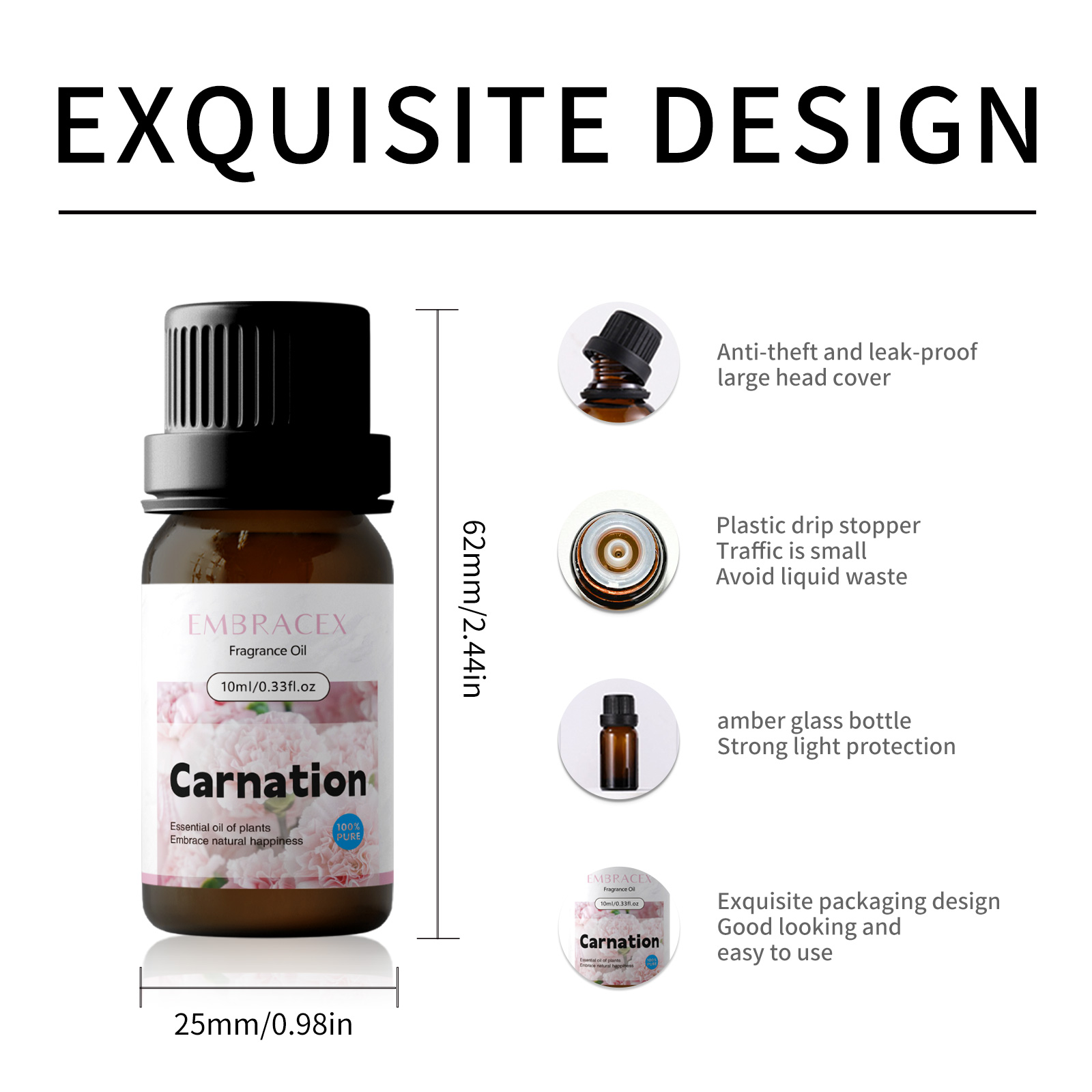 10ml カーネーション エッセンシャル オイル フローラル - Candle Making Oils のレビューと価格