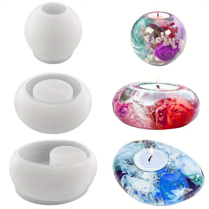 ティーライトキャンドルホルダー樹脂シリコンモールド、クリスタ - Candle Making Items のレビューと価格