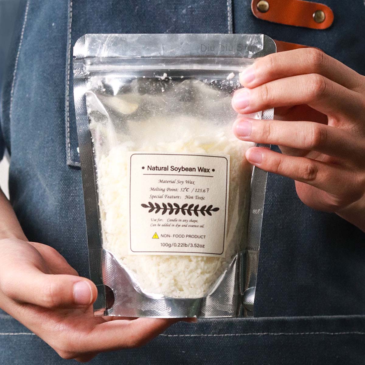 100/250/500/1000 グラム天然大豆ワックスフレ - Candle Making Material のレビューと価格