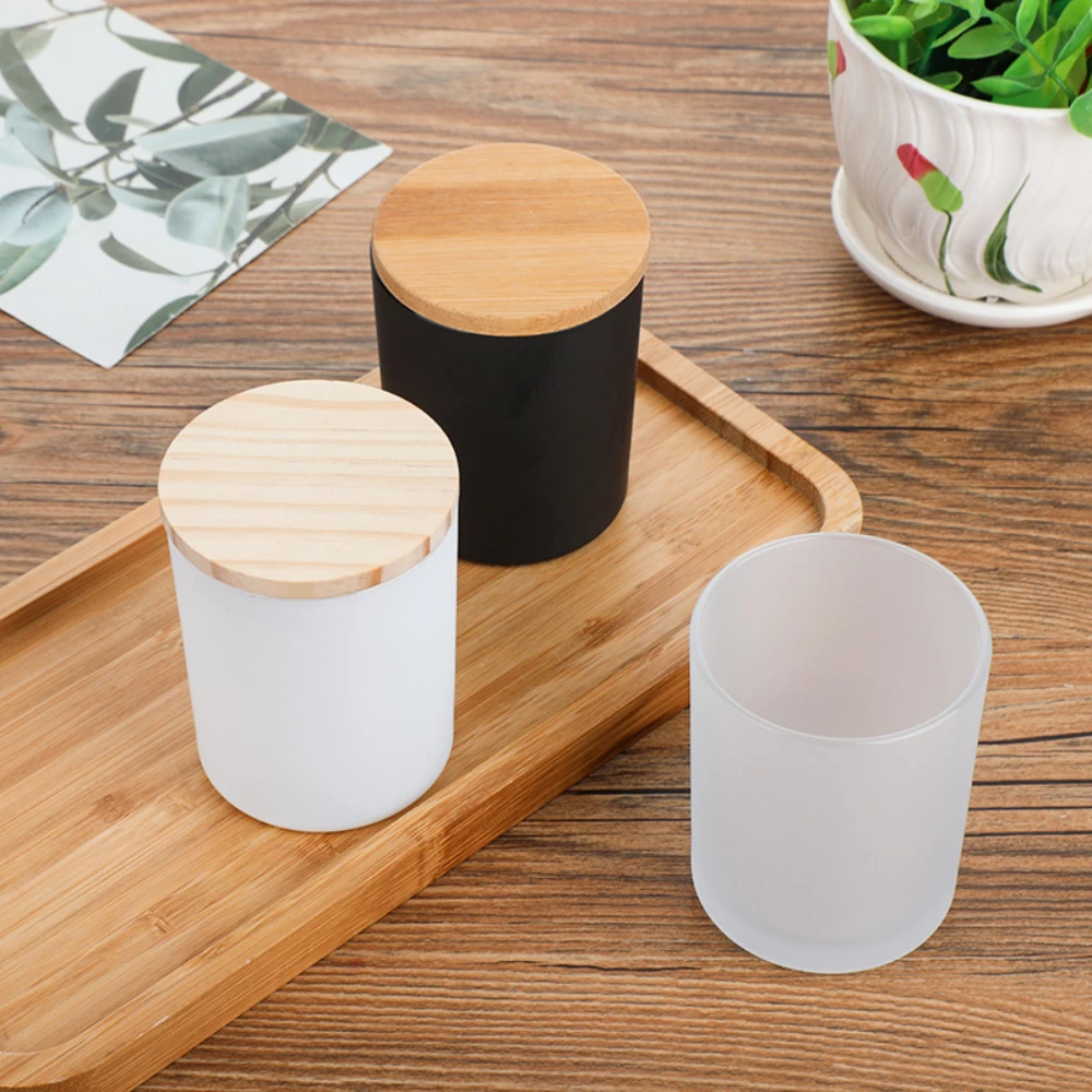 木製カバーガラスキャンドルジャーマット仕上げペンコンテナキャ - Candle Making Homewood のレビューと価格