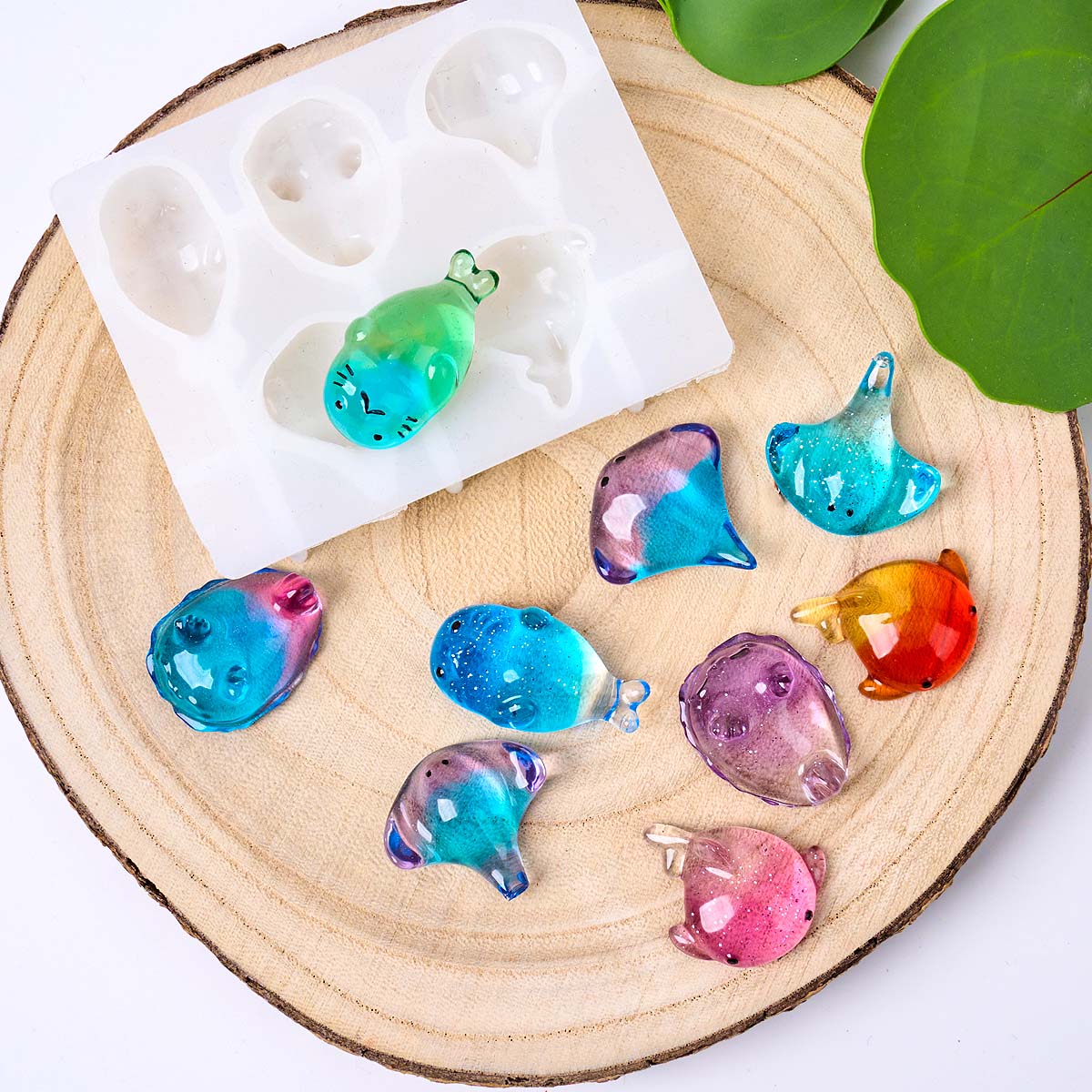 3Dヒーリング可愛いマンタ鯨シリコンモールドDIYキーホルダ - Candle Making Items のレビューと価格