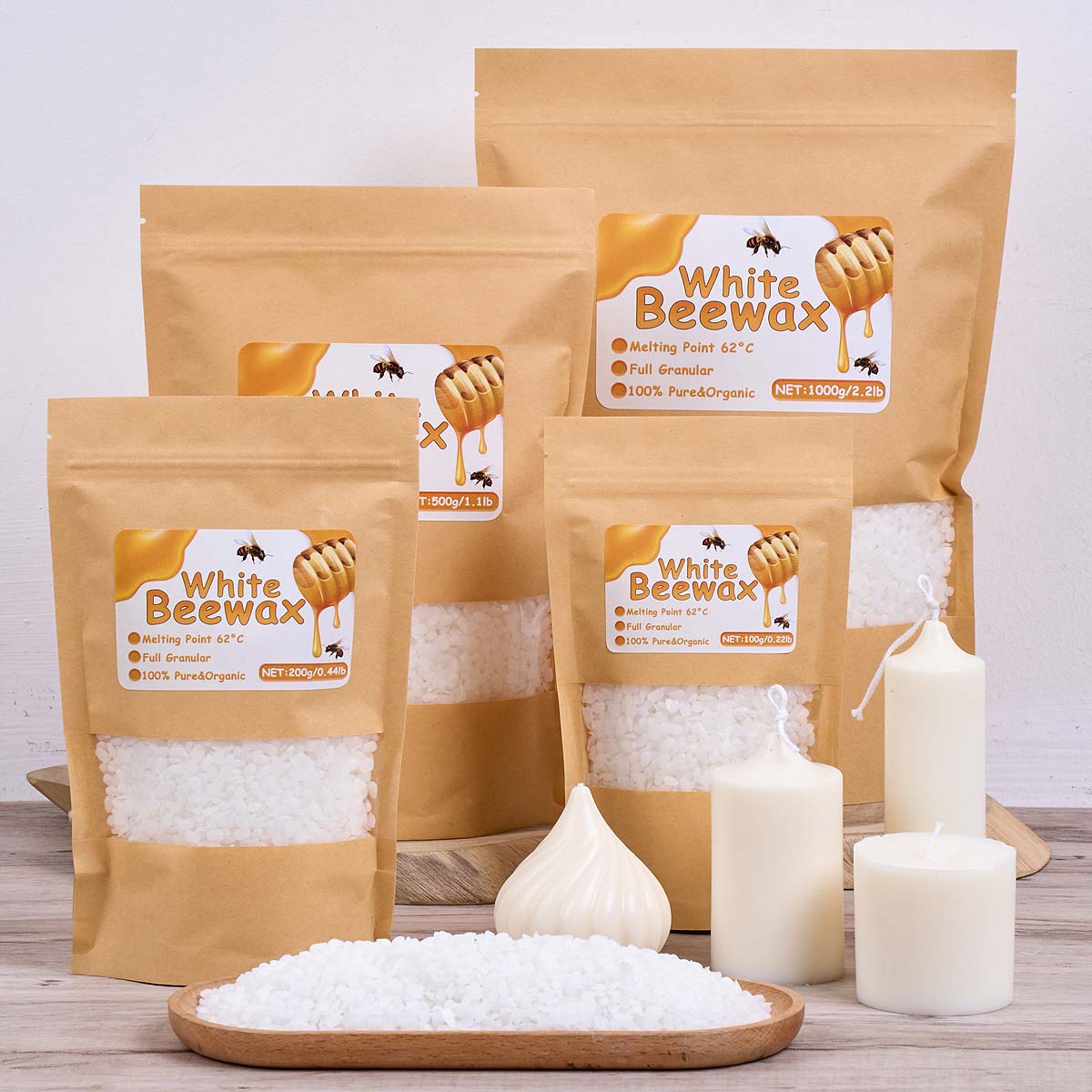 白蜜蝋純粋な天然粒状香りキャンドル素材 DIY 手作りギフト - Candle Making Material のレビューと価格