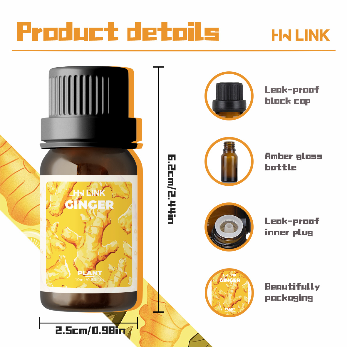 ジンジャーオイル 100%ピュア天然生姜エッセンシャルオイル - Candle Making Oils のレビューと価格
