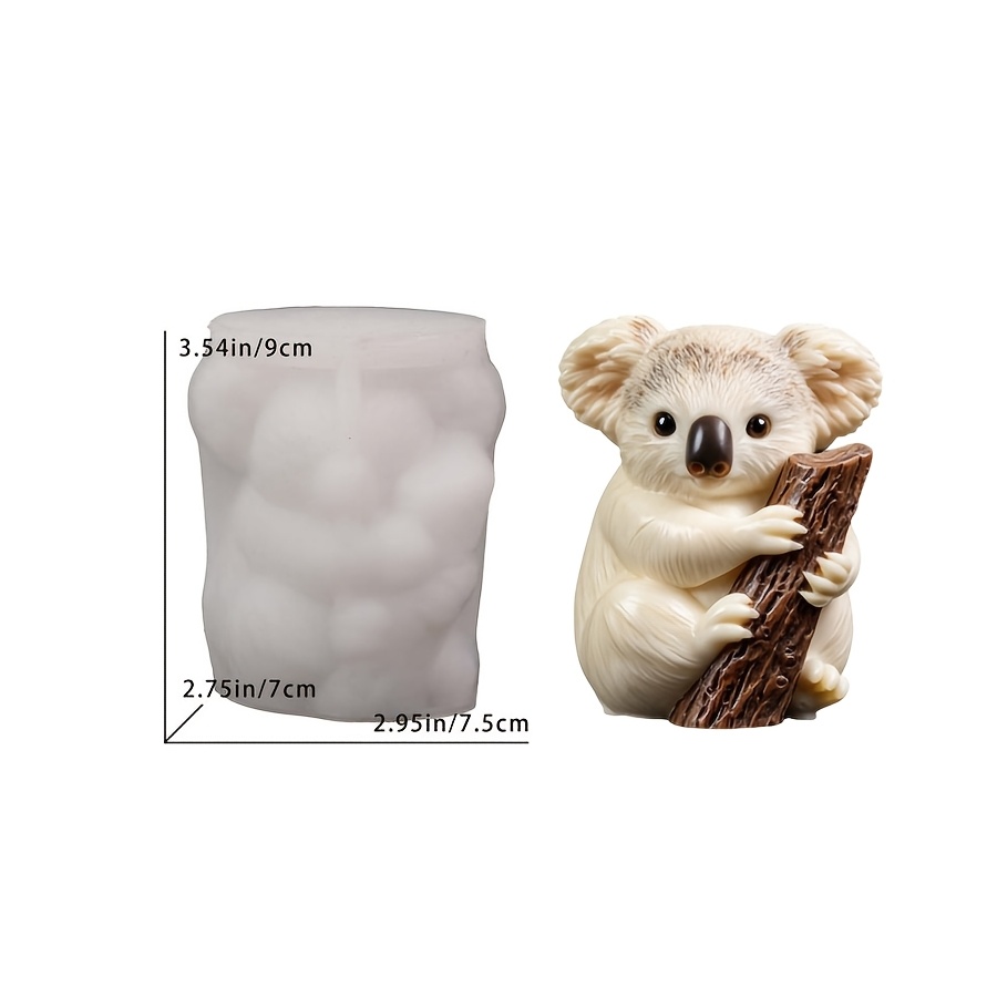 木製オーナメントを抱えたコアラの販売用樹脂型、ドロッパー石膏 - Candle Making Homewood のレビューと価格
