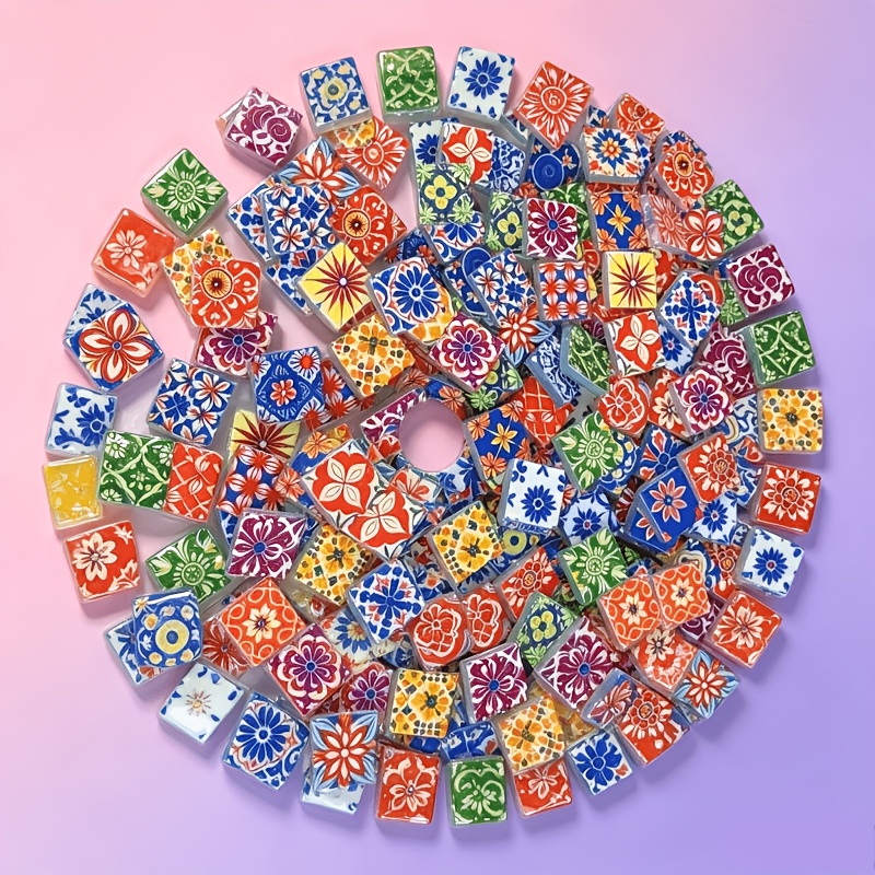 100/200gのカラフルなモザイク素材、2.3*2.3cm - Candle Making Material のレビューと価格