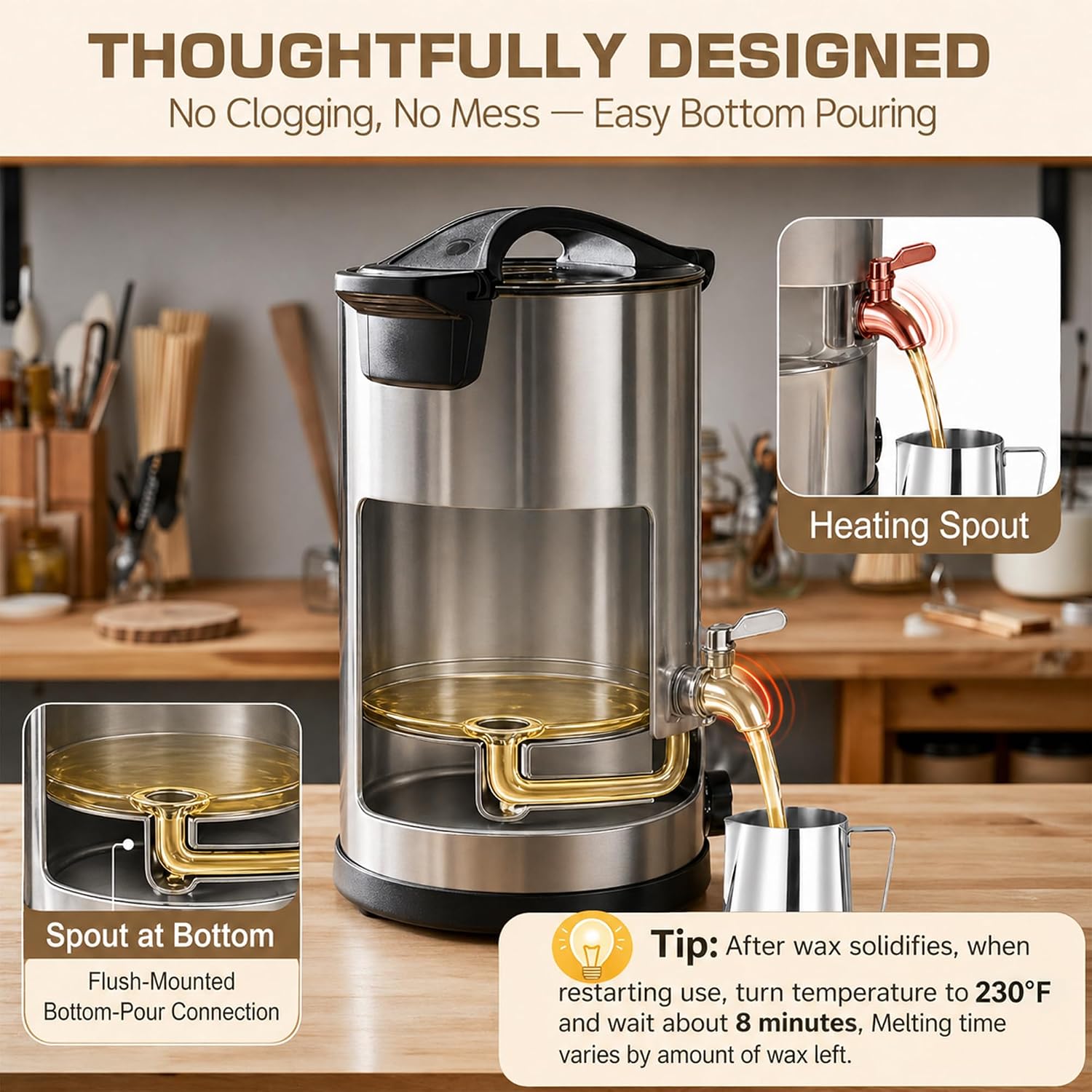 10Lキャンドル製造用ワックスメルター、電気ワックス溶解ポッ - Candle Making Tempe のレビューと価格