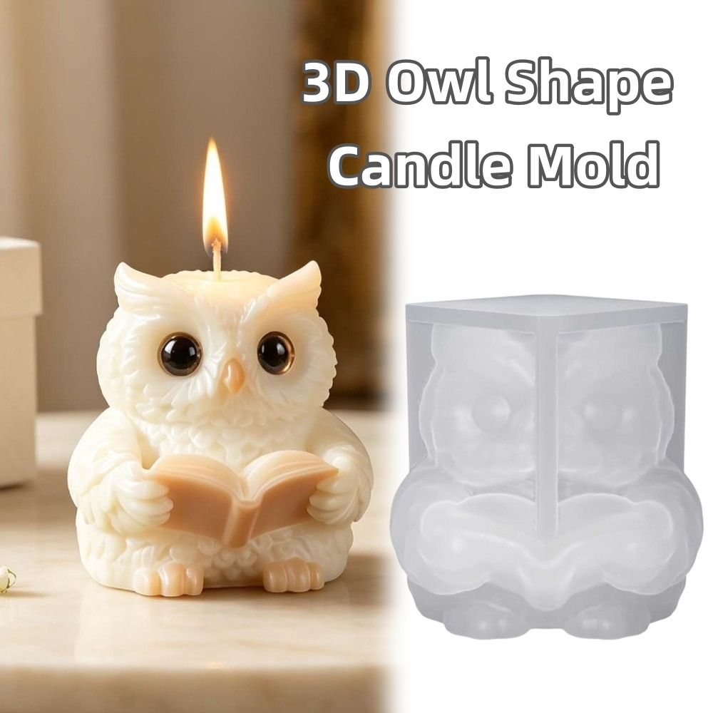新しい3Dデザインキャンドルモールド、フクロウ型シリコン素材 - Candle Making Material のレビューと価格