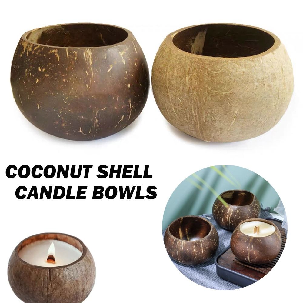ホームクラフト 天然ココナッツシェルボウル 木製クリエイティ - Candle Making Homewood のレビューと価格